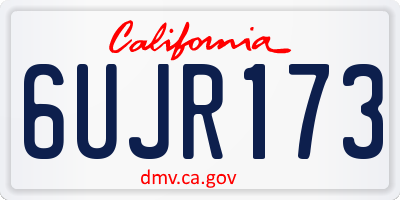 CA license plate 6UJR173
