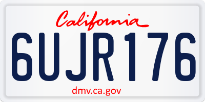 CA license plate 6UJR176