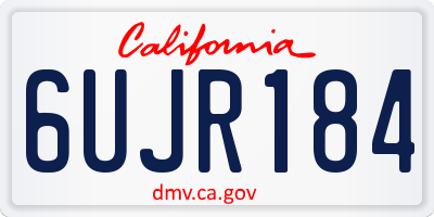 CA license plate 6UJR184