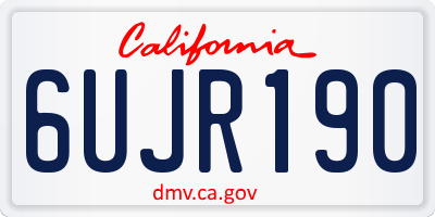 CA license plate 6UJR190