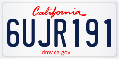 CA license plate 6UJR191