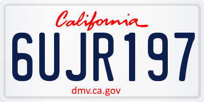 CA license plate 6UJR197