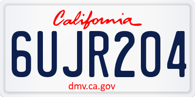 CA license plate 6UJR204