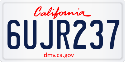 CA license plate 6UJR237