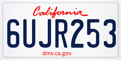 CA license plate 6UJR253