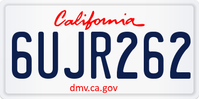 CA license plate 6UJR262