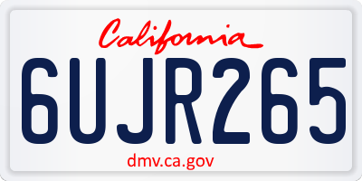 CA license plate 6UJR265
