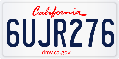 CA license plate 6UJR276
