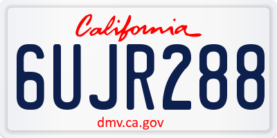 CA license plate 6UJR288
