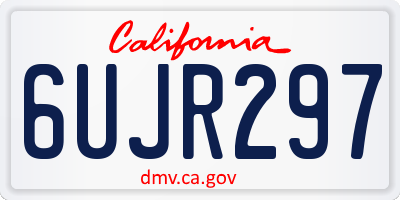 CA license plate 6UJR297