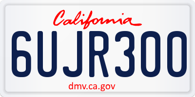 CA license plate 6UJR300
