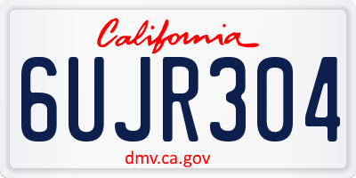CA license plate 6UJR304