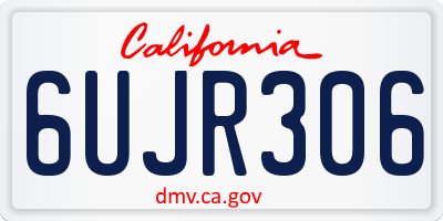 CA license plate 6UJR306