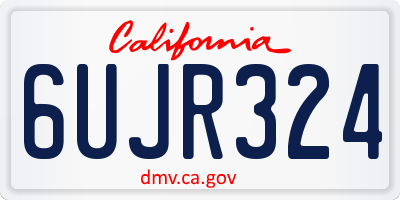 CA license plate 6UJR324