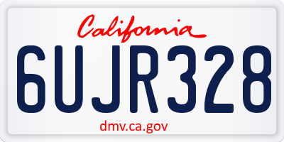 CA license plate 6UJR328