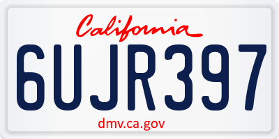 CA license plate 6UJR397