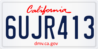 CA license plate 6UJR413