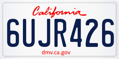 CA license plate 6UJR426