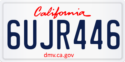 CA license plate 6UJR446