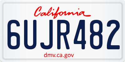 CA license plate 6UJR482