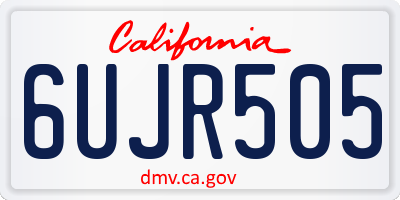CA license plate 6UJR505