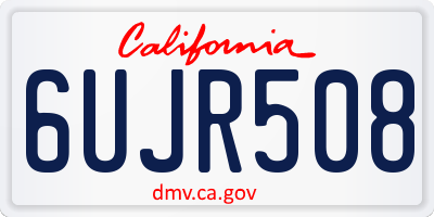CA license plate 6UJR508