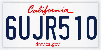 CA license plate 6UJR510