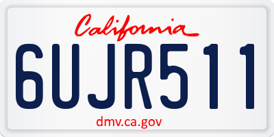 CA license plate 6UJR511