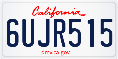 CA license plate 6UJR515