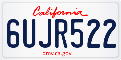 CA license plate 6UJR522