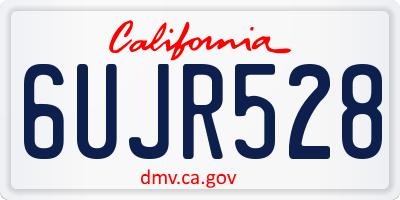 CA license plate 6UJR528
