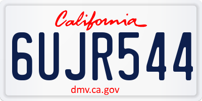 CA license plate 6UJR544