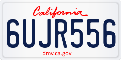 CA license plate 6UJR556