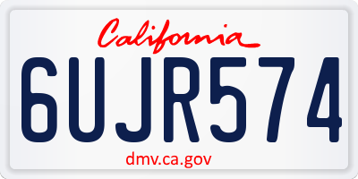 CA license plate 6UJR574