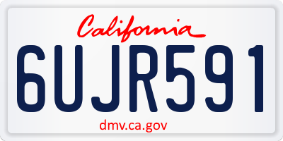 CA license plate 6UJR591