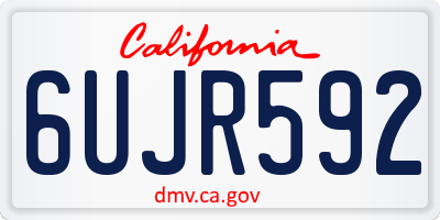 CA license plate 6UJR592