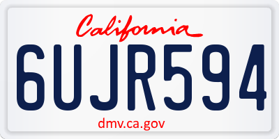 CA license plate 6UJR594