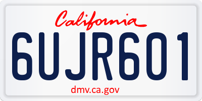 CA license plate 6UJR601