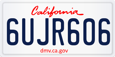CA license plate 6UJR606