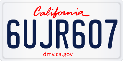 CA license plate 6UJR607