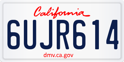 CA license plate 6UJR614
