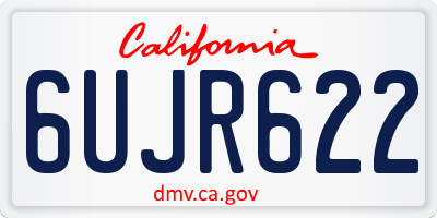 CA license plate 6UJR622