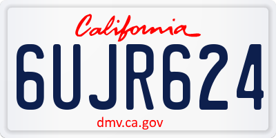 CA license plate 6UJR624
