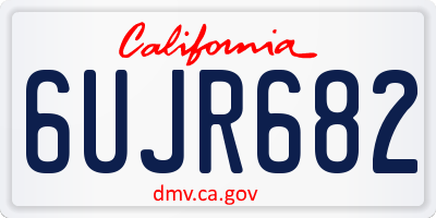 CA license plate 6UJR682