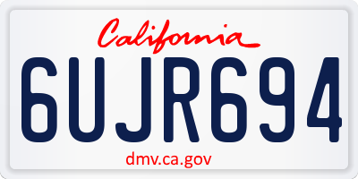 CA license plate 6UJR694