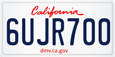 CA license plate 6UJR700