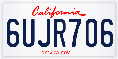 CA license plate 6UJR706