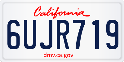 CA license plate 6UJR719