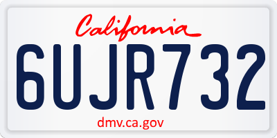 CA license plate 6UJR732
