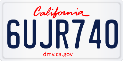 CA license plate 6UJR740